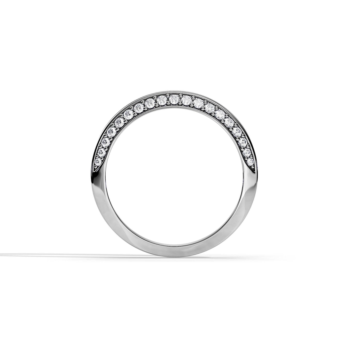 0.35 TCW Round Half Eternity Moissanite Wedding Band