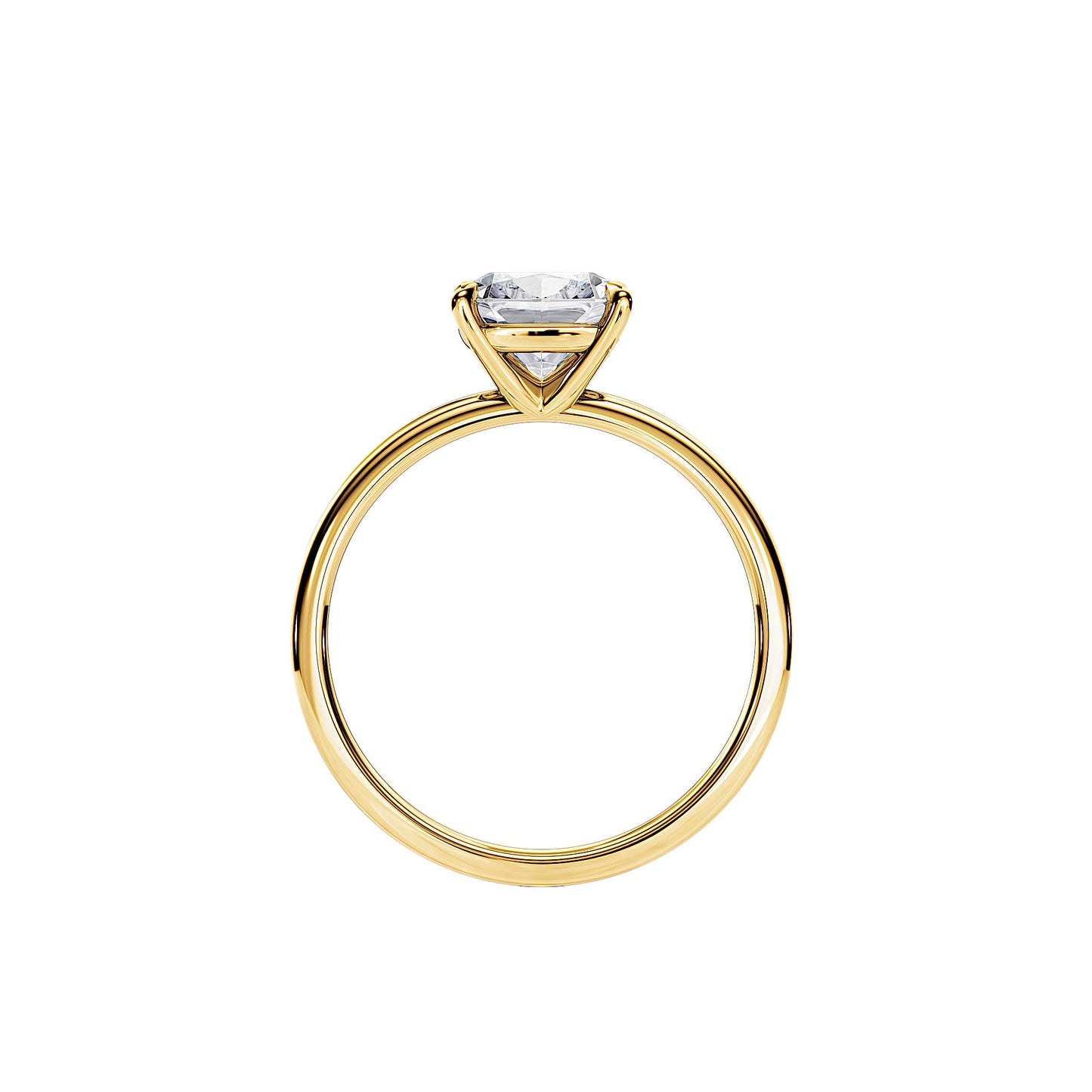 2.0 CT Cushion Moissanite Solitaire Engagement Ring