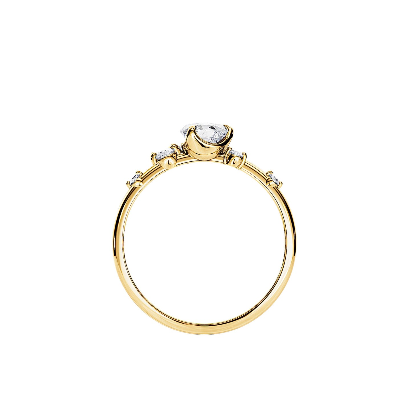 0.14 TCW Round Dainty Moissanite Wedding Band