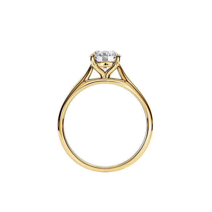 1.0 CT Round Solitaire Moissanite Engagement Ring