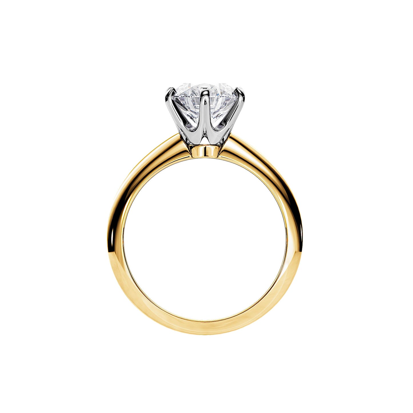 1.50 CT Round Cut Moissanite Solitaire Engagement Ring