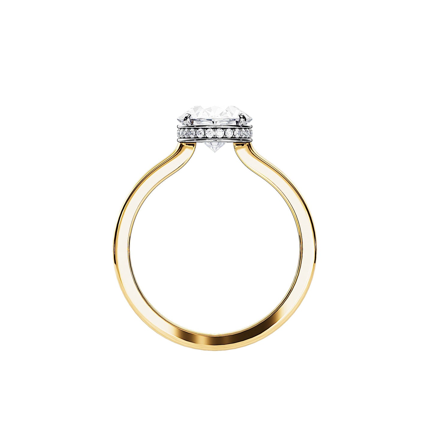 2.10 CT Oval Cut Moissanite Solitaire Engagement Ring