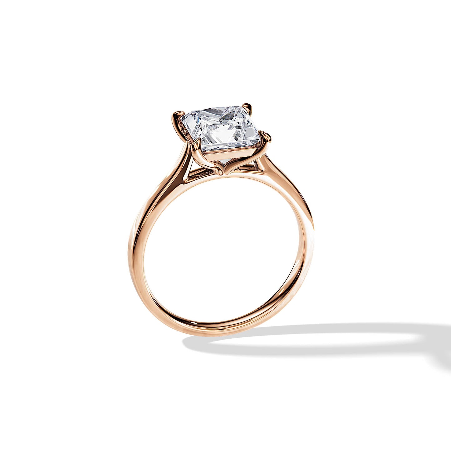 2.0 CT Princess Moissanite Solitaire Engagement Ring