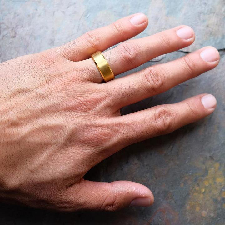 Brushed Finish Classic Wedding Band For Men - farrellouise