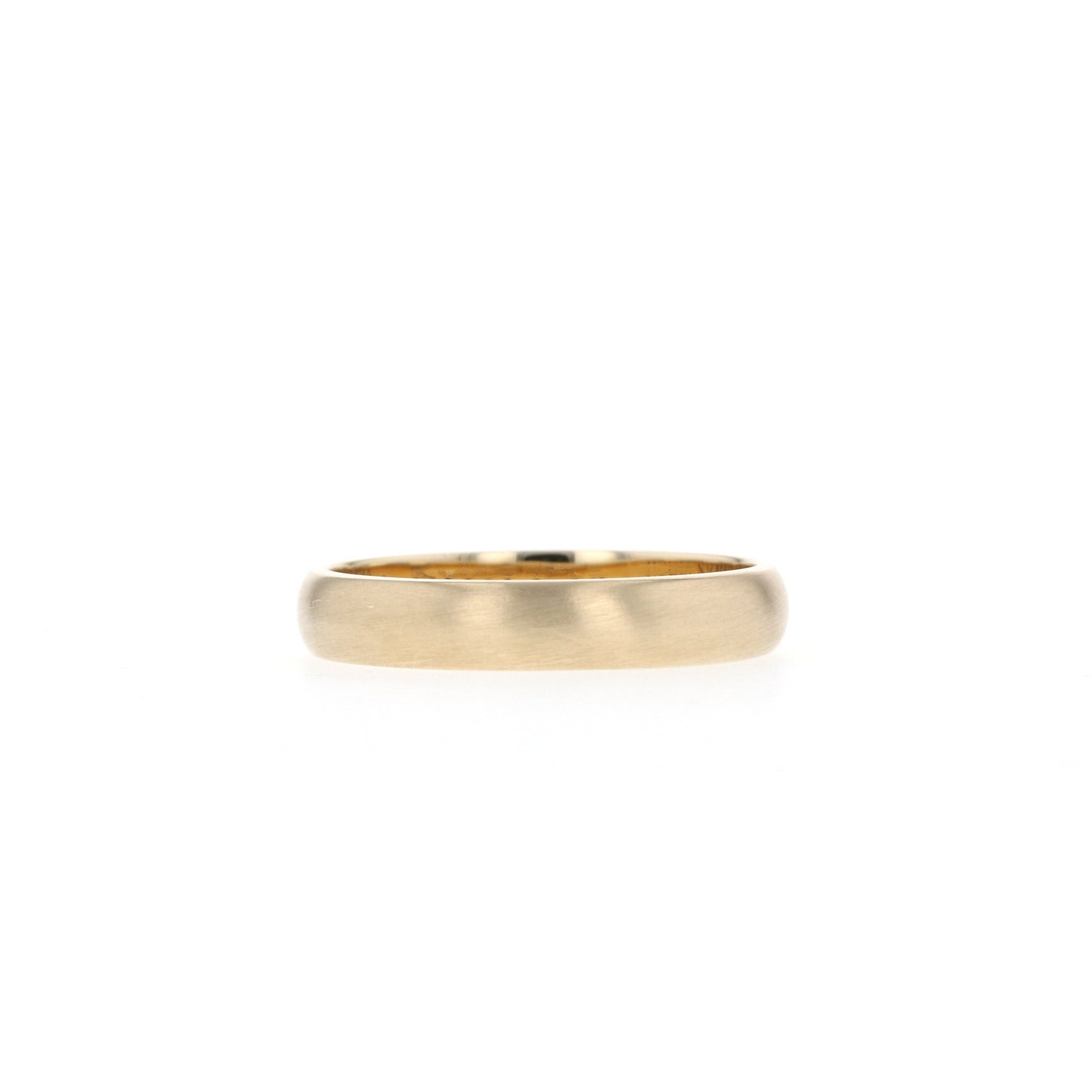 Satin-Finish Regular Yellow Gold Men's Band - farrellouise