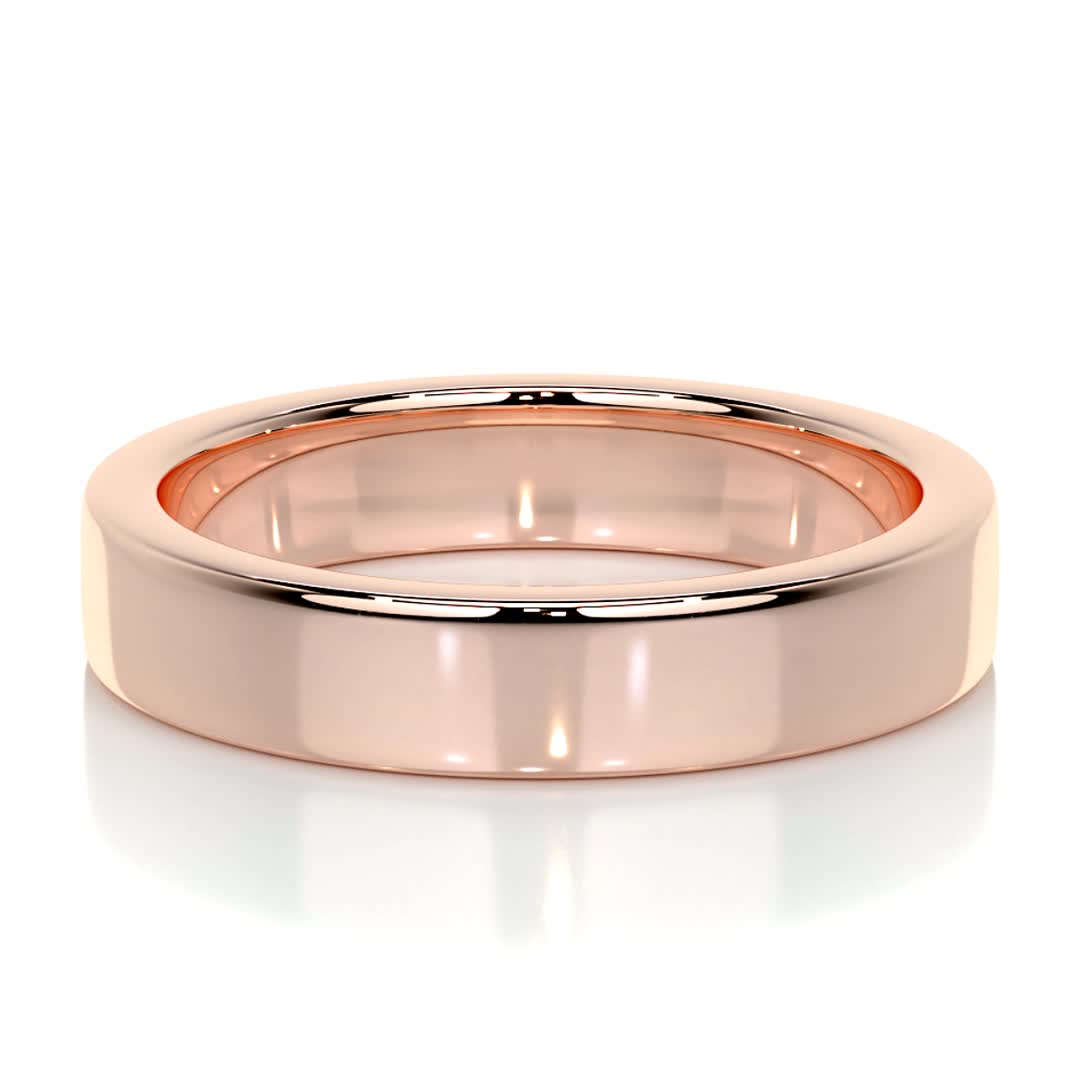Polished Finish Yellow Gold Classic Men's Band - farrellouise