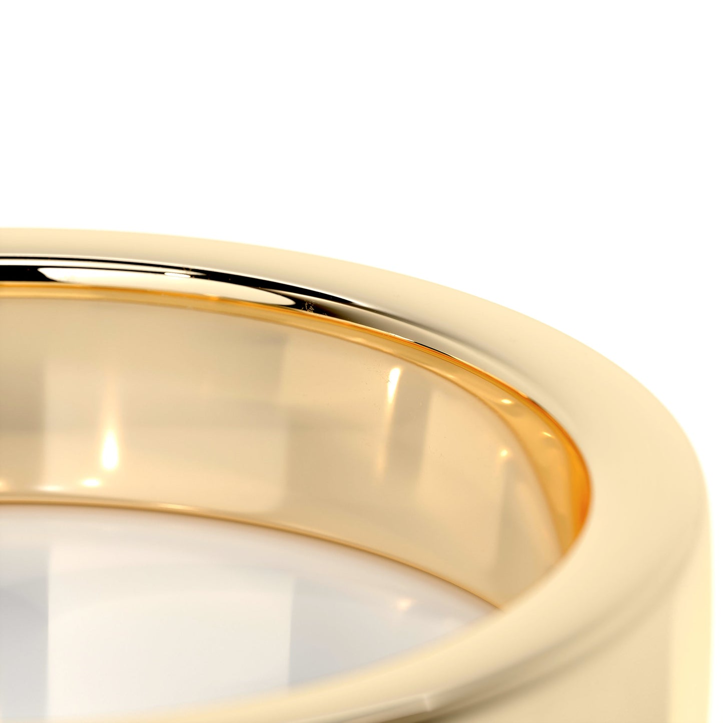 Polished Finish Yellow Gold Classic Men's Band - farrellouise