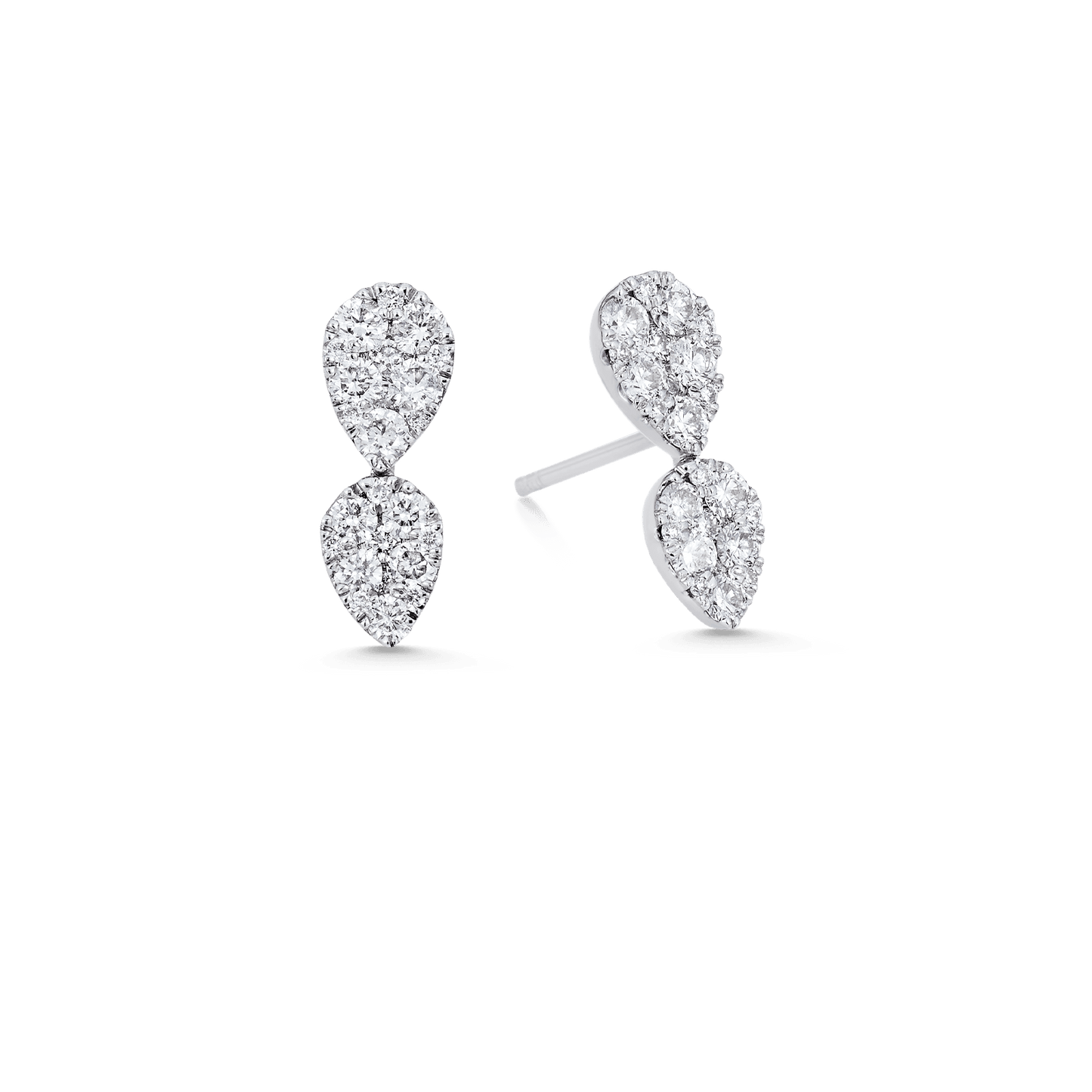 0.72 TCW Round Moissanite Diamond Cluster Earrings - farrellouise