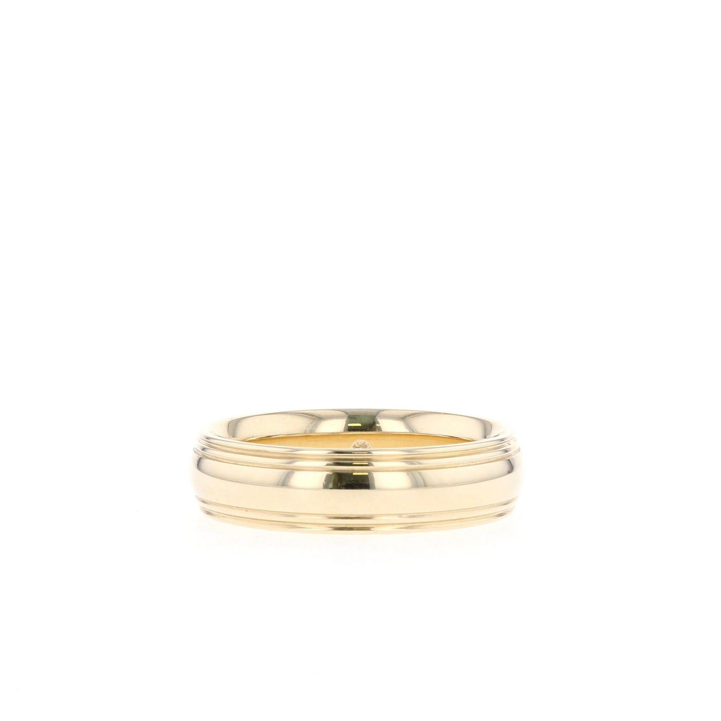 Classic Single Stone Polished Finish Men's Wedding Band - farrellouise