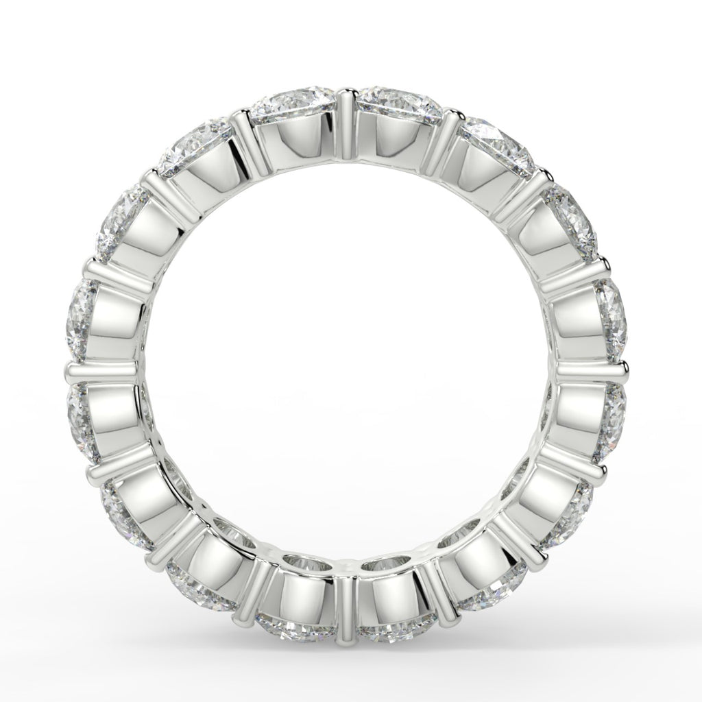 3.84 TCW Round Moissanite Shared Prongs Setting Wedding Band - farrellouise