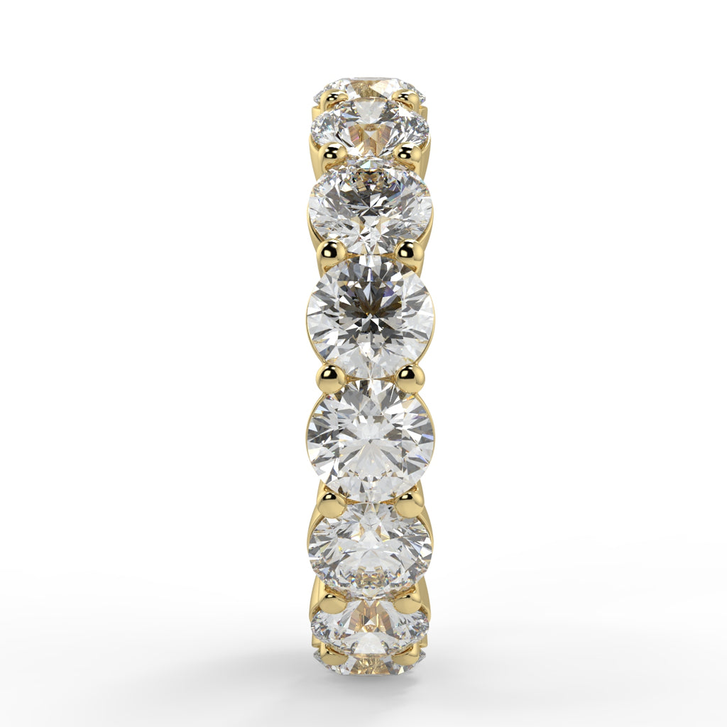 3.84 TCW Round Moissanite Shared Prongs Setting Wedding Band - farrellouise