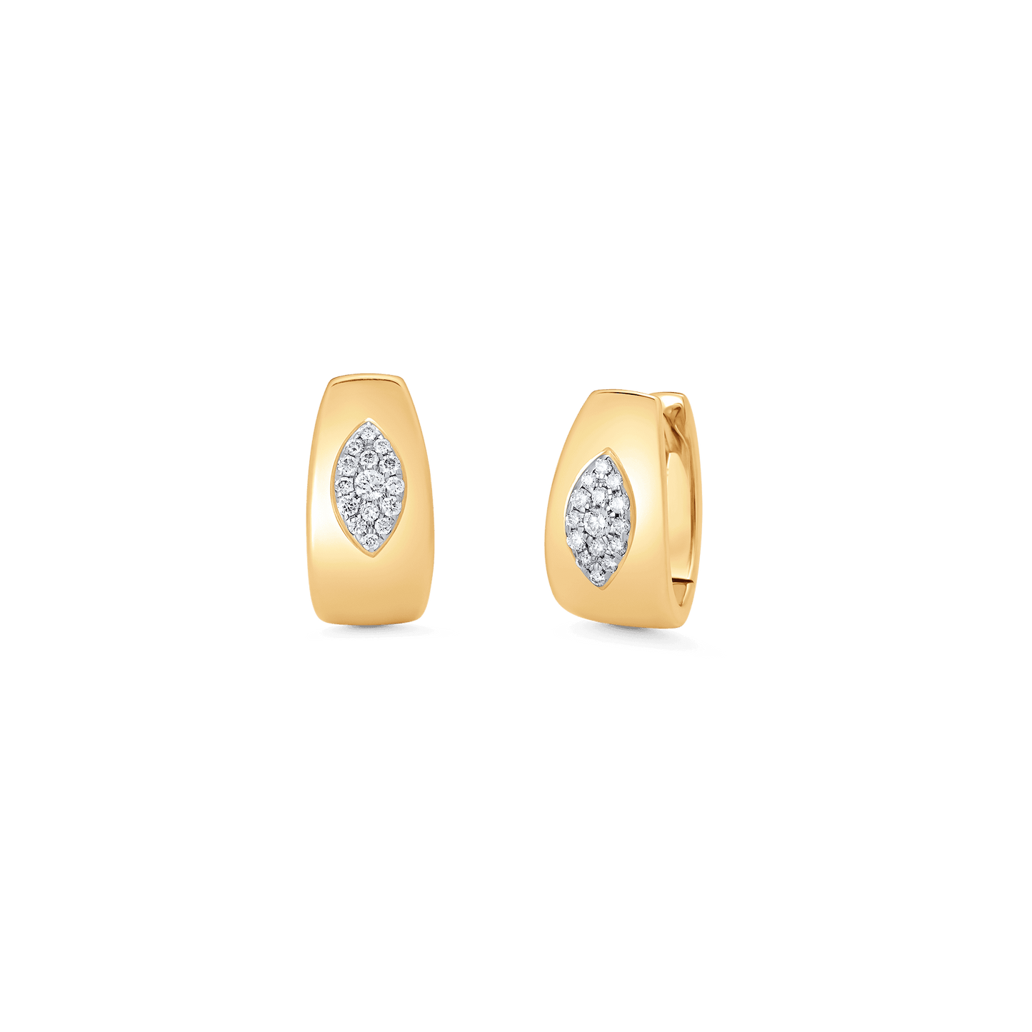 0.16 TCW Round Moissanite Diamond Huggie Earrings - farrellouise