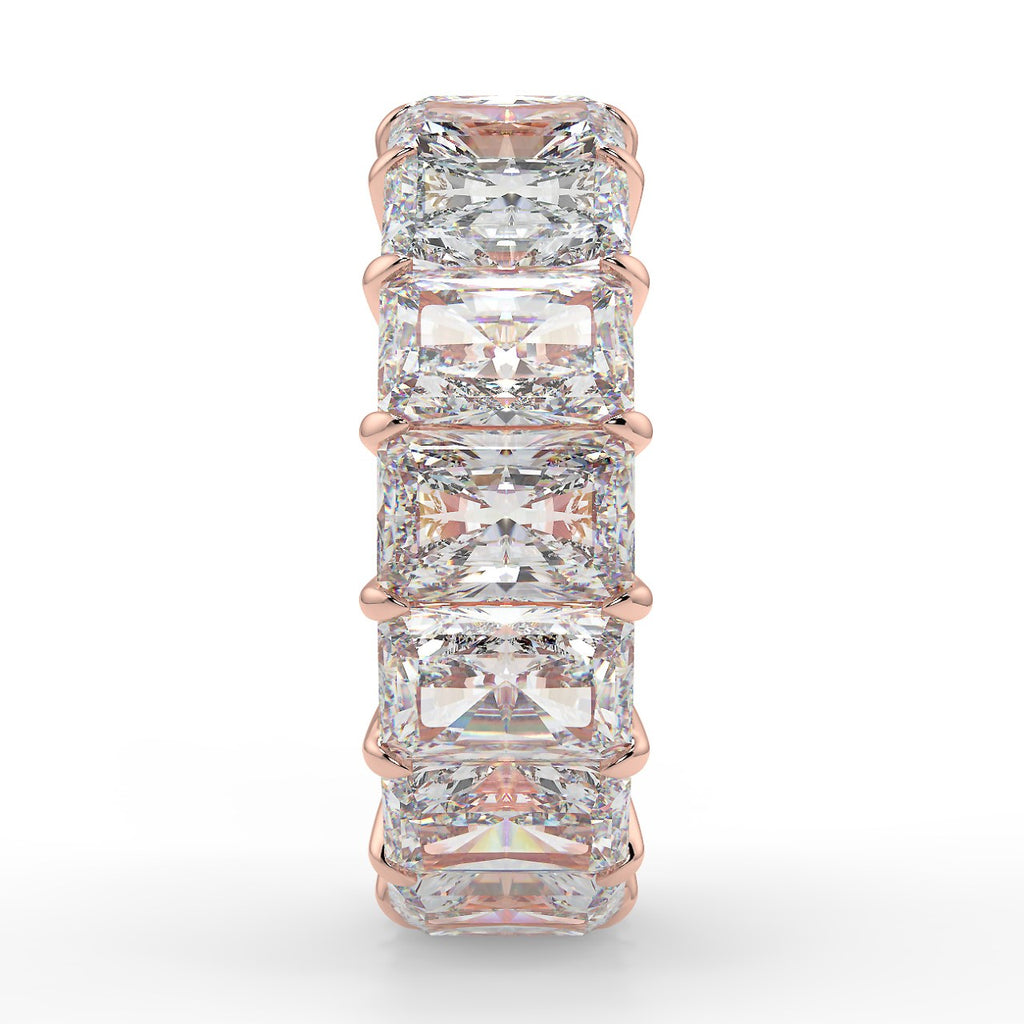 1.70 TCW Radiant Moissanite Shared Prong Setting Wedding Band - farrellouise