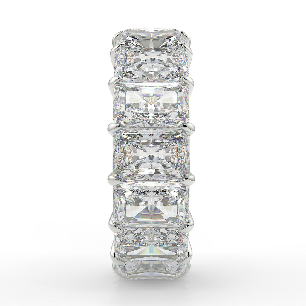 1.70 TCW Radiant Moissanite Shared Prong Setting Wedding Band - farrellouise
