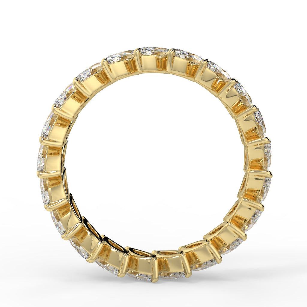 3.15 TCW Marquise Moissanite Full Eternity Wedding Band - farrellouise