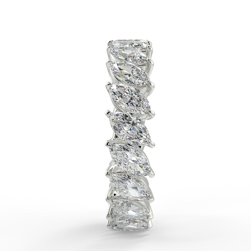 3.15 TCW Marquise Moissanite Full Eternity Wedding Band - farrellouise