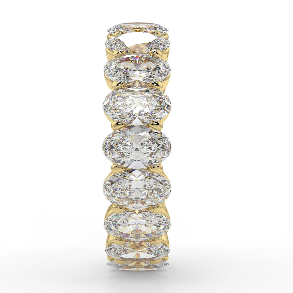 4.60 TCW Oval Moissanite Full Eternity Wedding Band - farrellouise