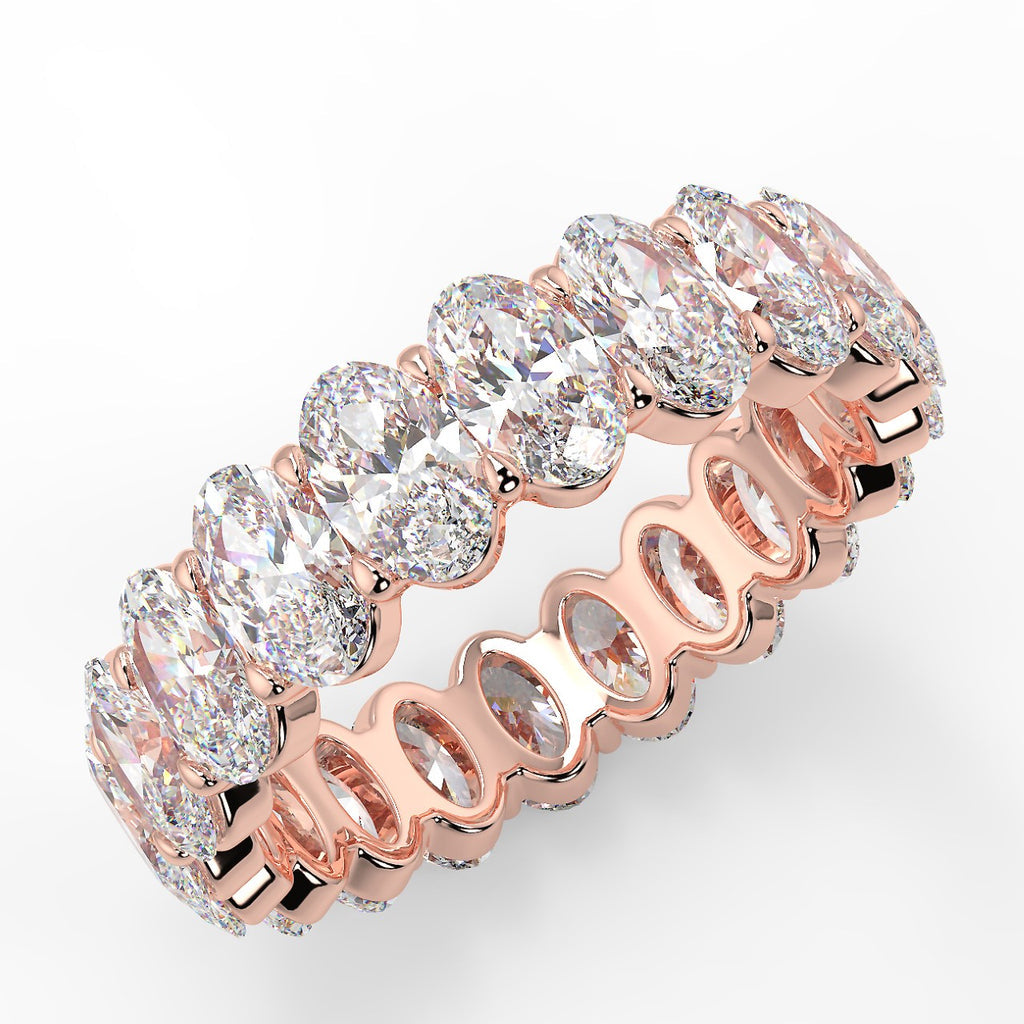4.60 TCW Oval Moissanite Full Eternity Wedding Band - farrellouise