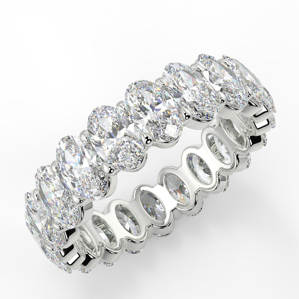 4.60 TCW Oval Moissanite Full Eternity Wedding Band - farrellouise