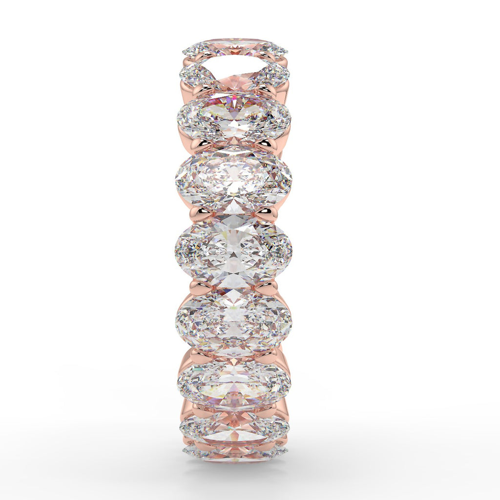 4.60 TCW Oval Moissanite Full Eternity Wedding Band - farrellouise