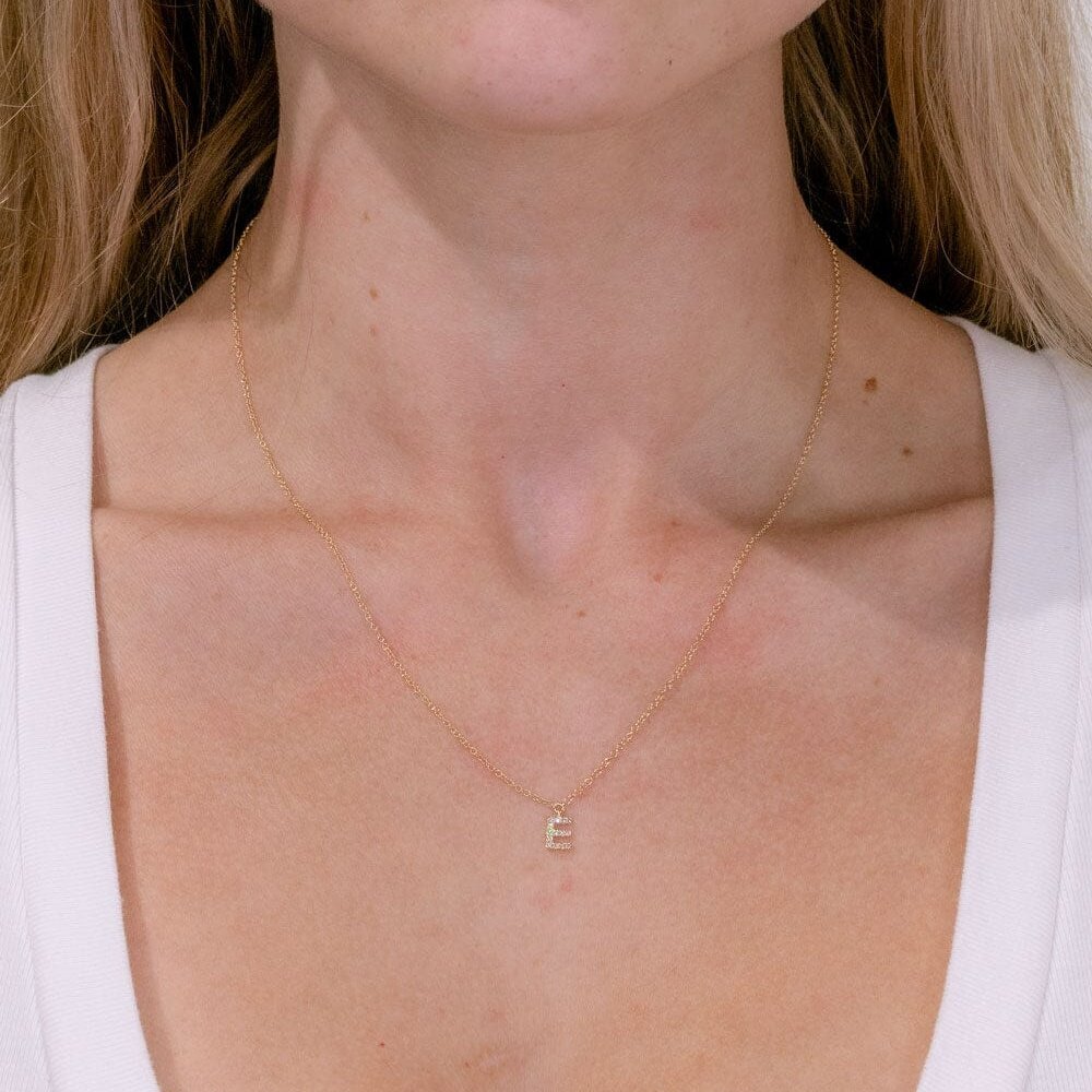 Customize- 0.05 TCW Round Moissanite Necklace - farrellouise