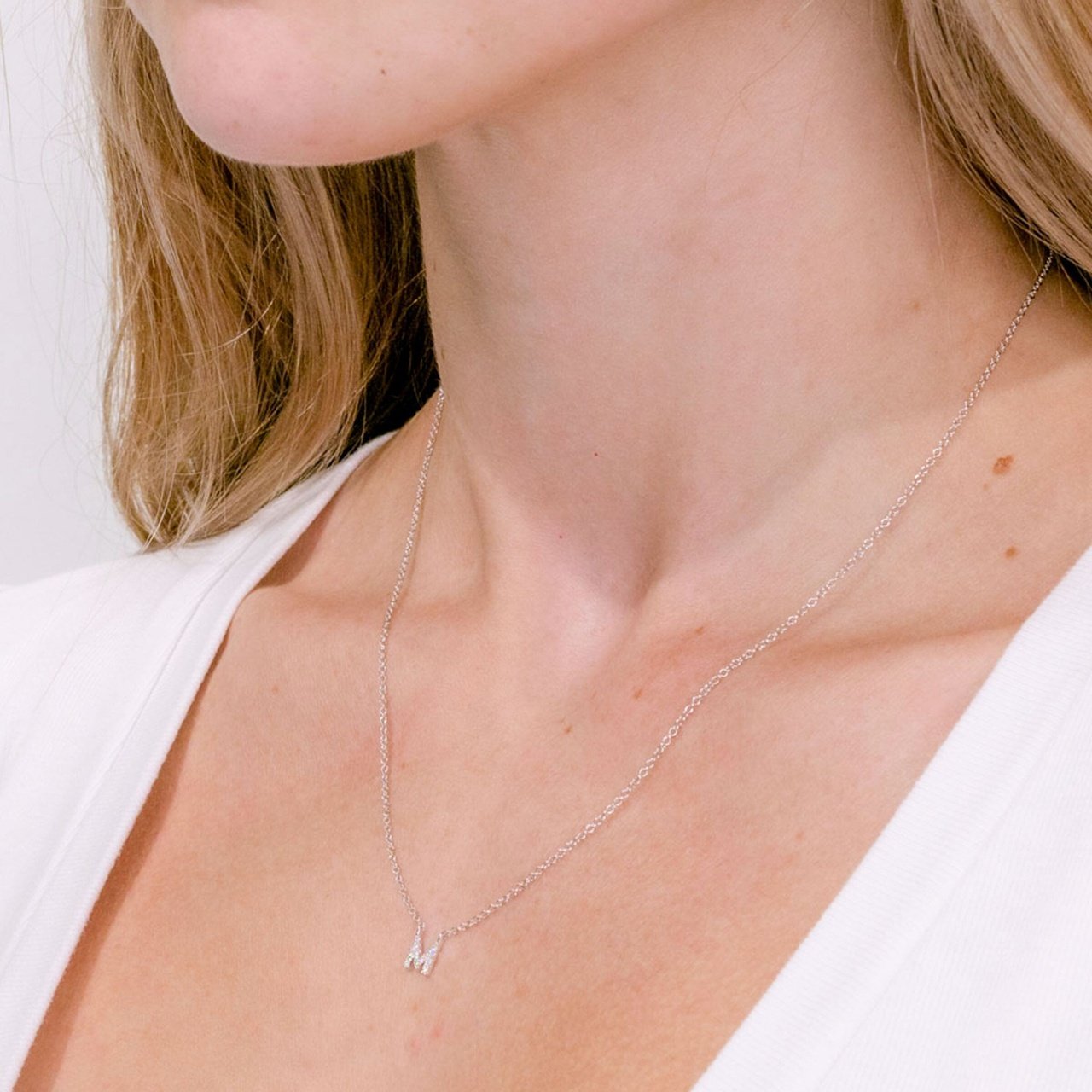 Customize-0.5 TCW Round Moissanite Necklace - farrellouise