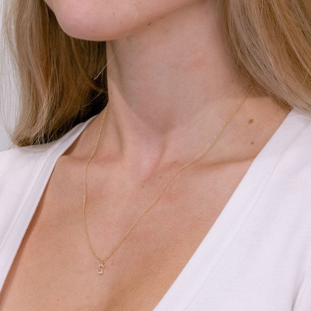 Customize- 0.05 TCW Round Moissanite Solitaire Necklace - farrellouise