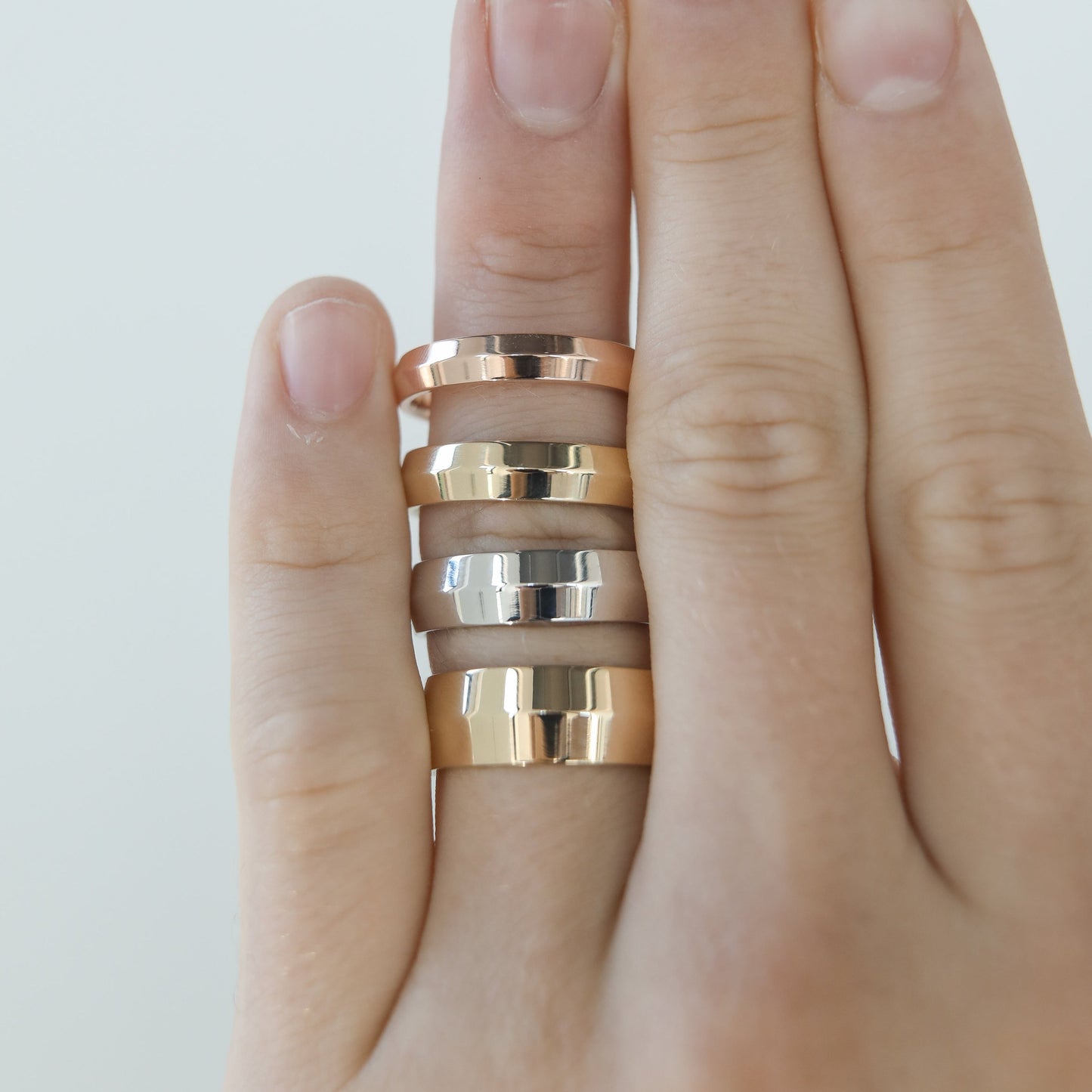 Polished Finish Yellow Gold Regular Men's Wedding Band - farrellouise