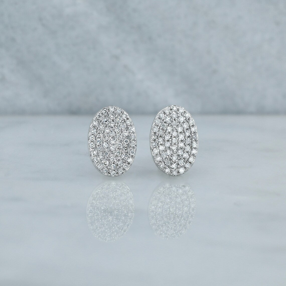 0.30 Round Moissanite Diamond Stud Earrings - farrellouise