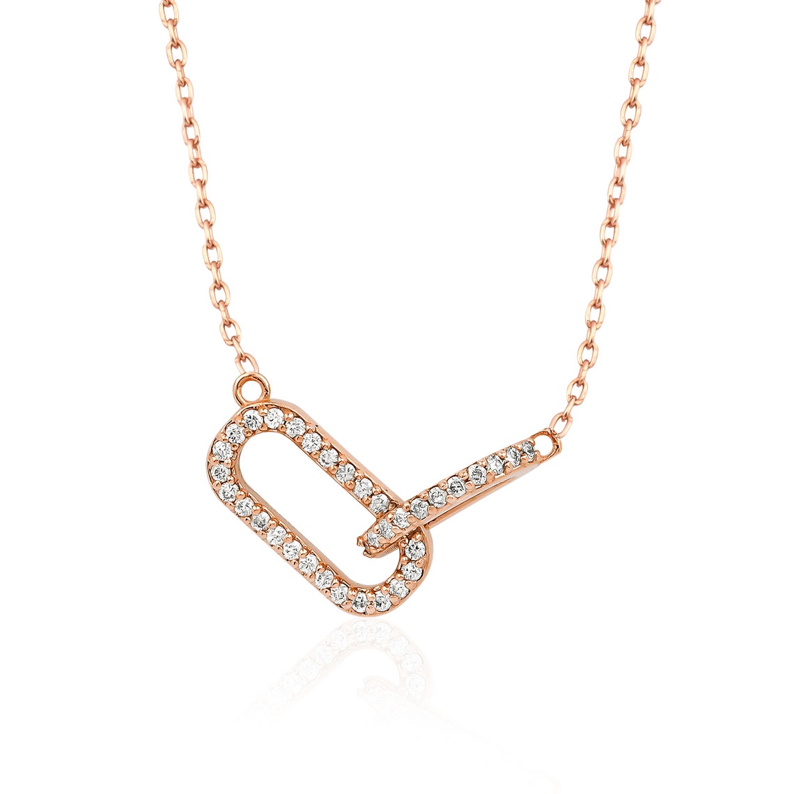 0.22 TCW Round Moissanite Diamond Unity Necklace - farrellouise