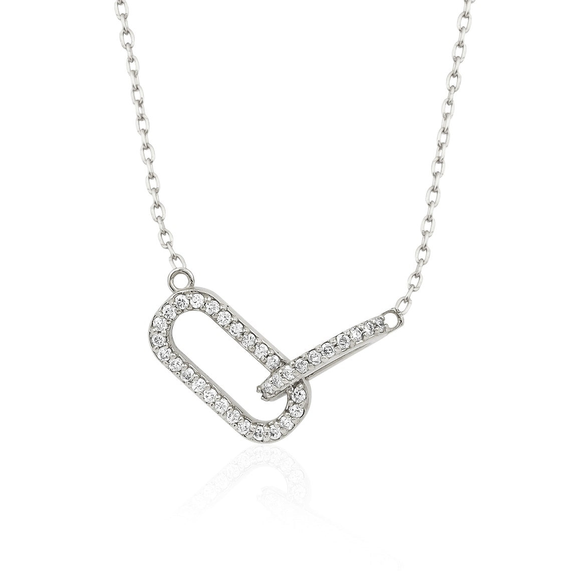 0.22 TCW Round Moissanite Diamond Unity Necklace - farrellouise