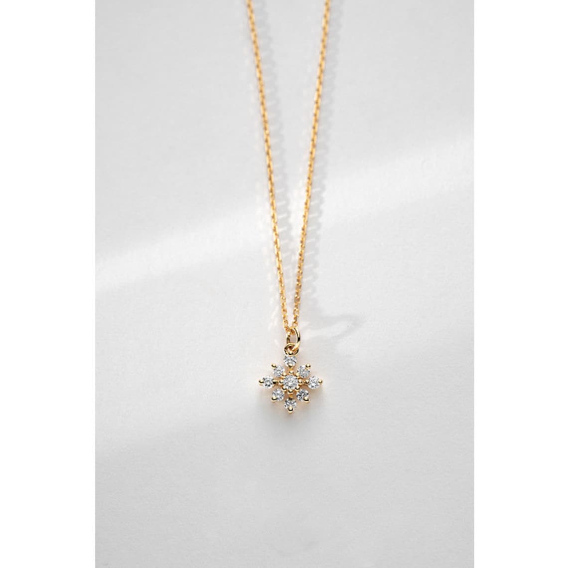 0.20 TCW Round Moissanite Diamond Snowflake Necklace - farrellouise