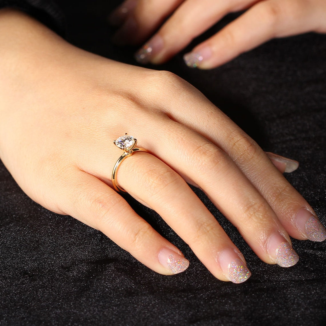 2.0 CT Round Moissanite Solitaire Engagement Ring - farrellouise