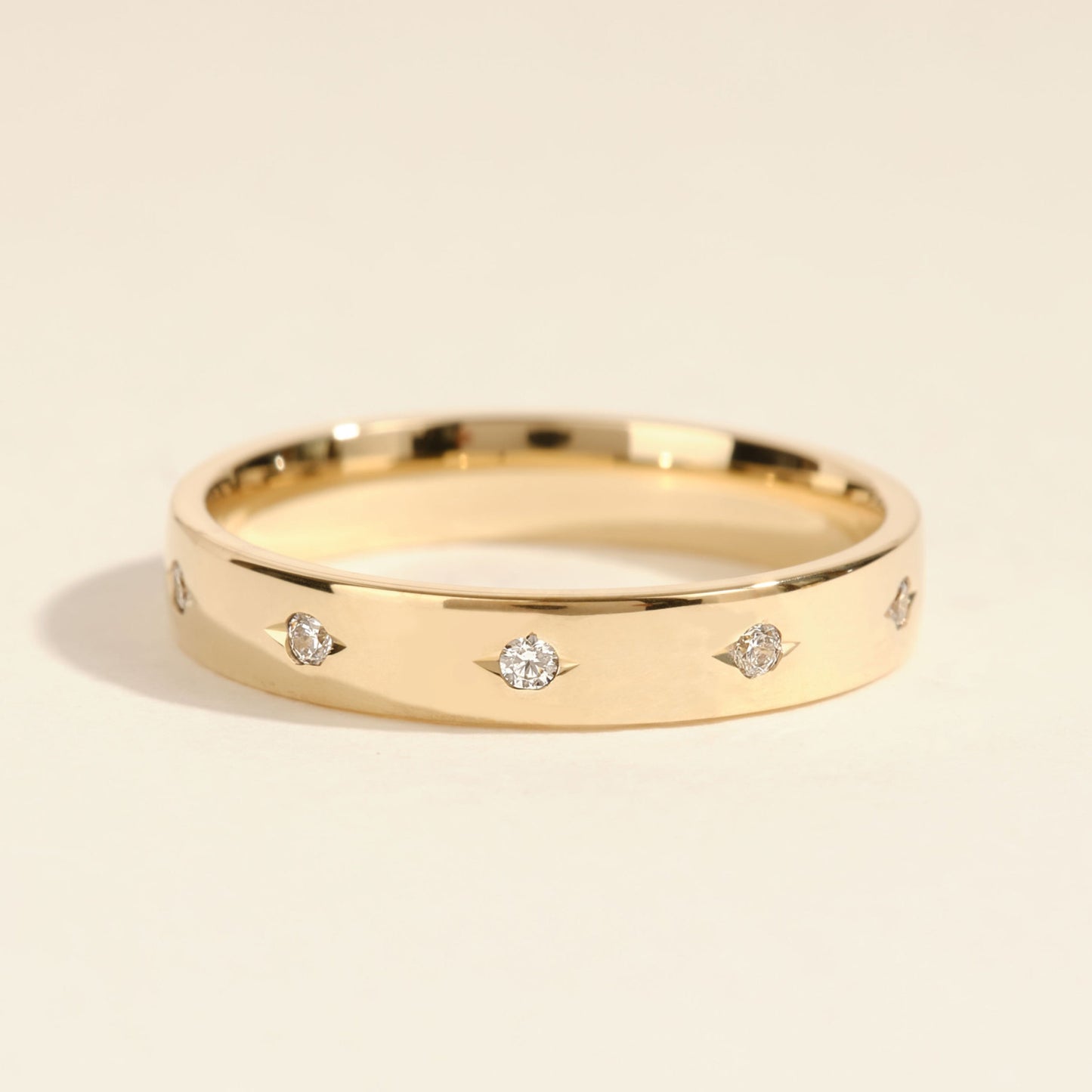 0.20 TCW Round Moissanite Flush Wedding Band Custom Listing for Sydney