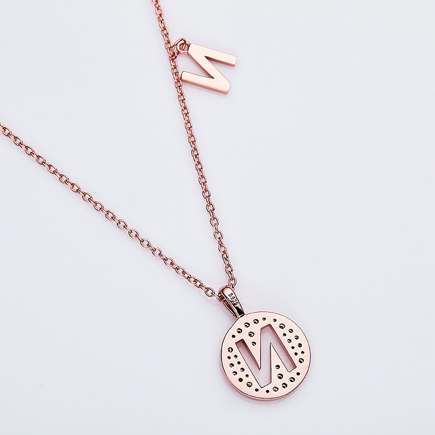 Customized "N" Letter Moissanite Diamond Necklace - farrellouise