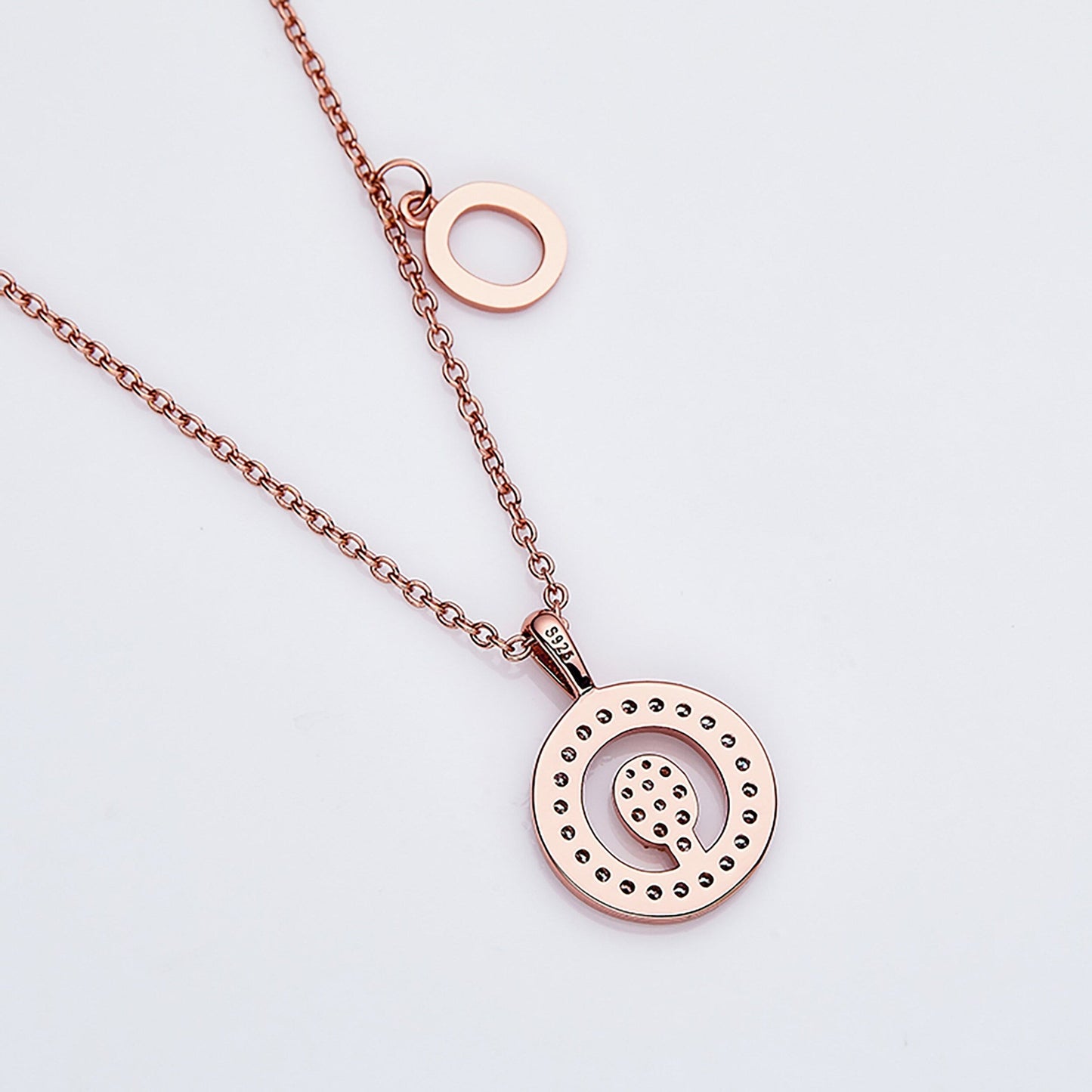 Customized "O" Letter Moissanite Diamond Necklace - farrellouise