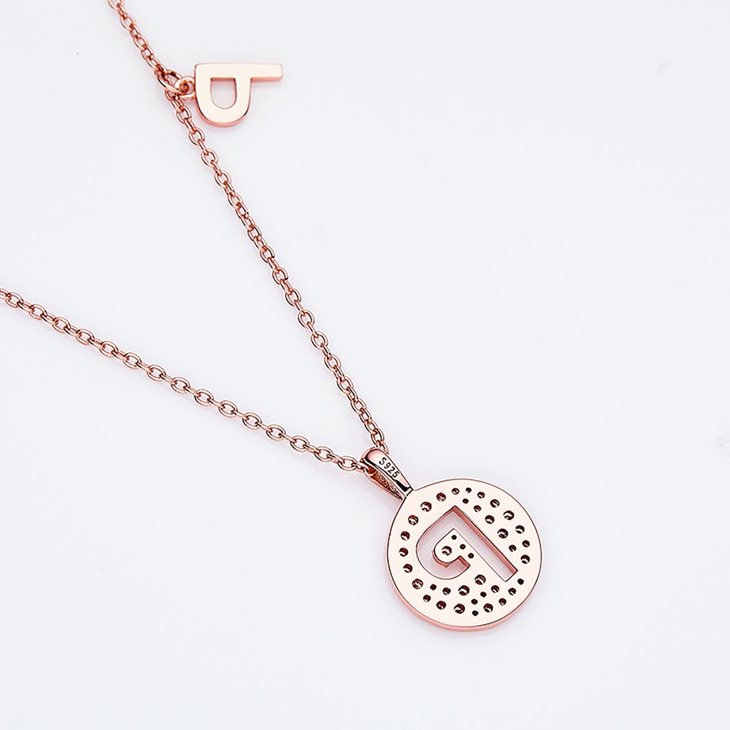 Customized "P" Letter Moissanite Diamond Necklace - farrellouise
