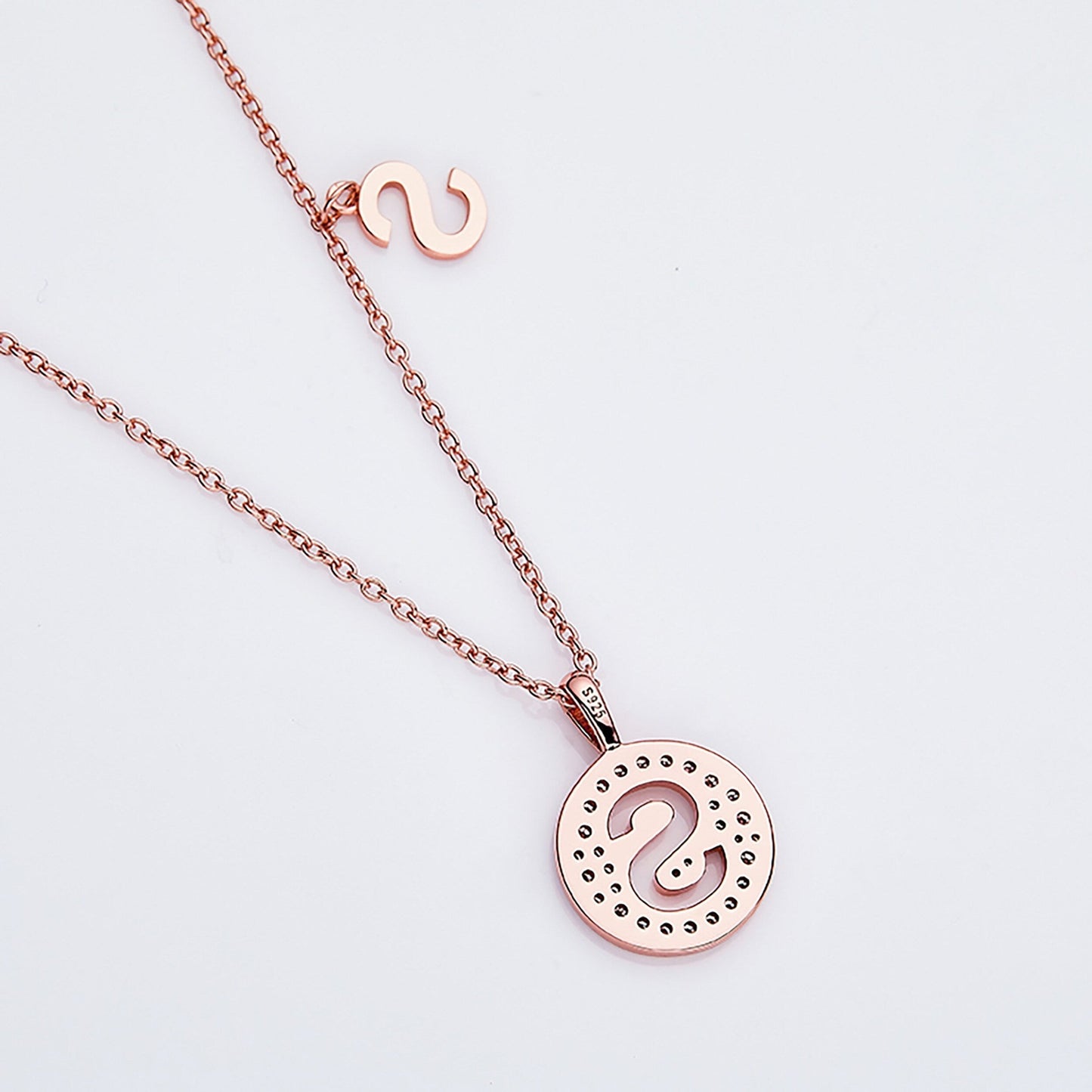 Customized "S" Letter Moissanite Diamond Necklace - farrellouise