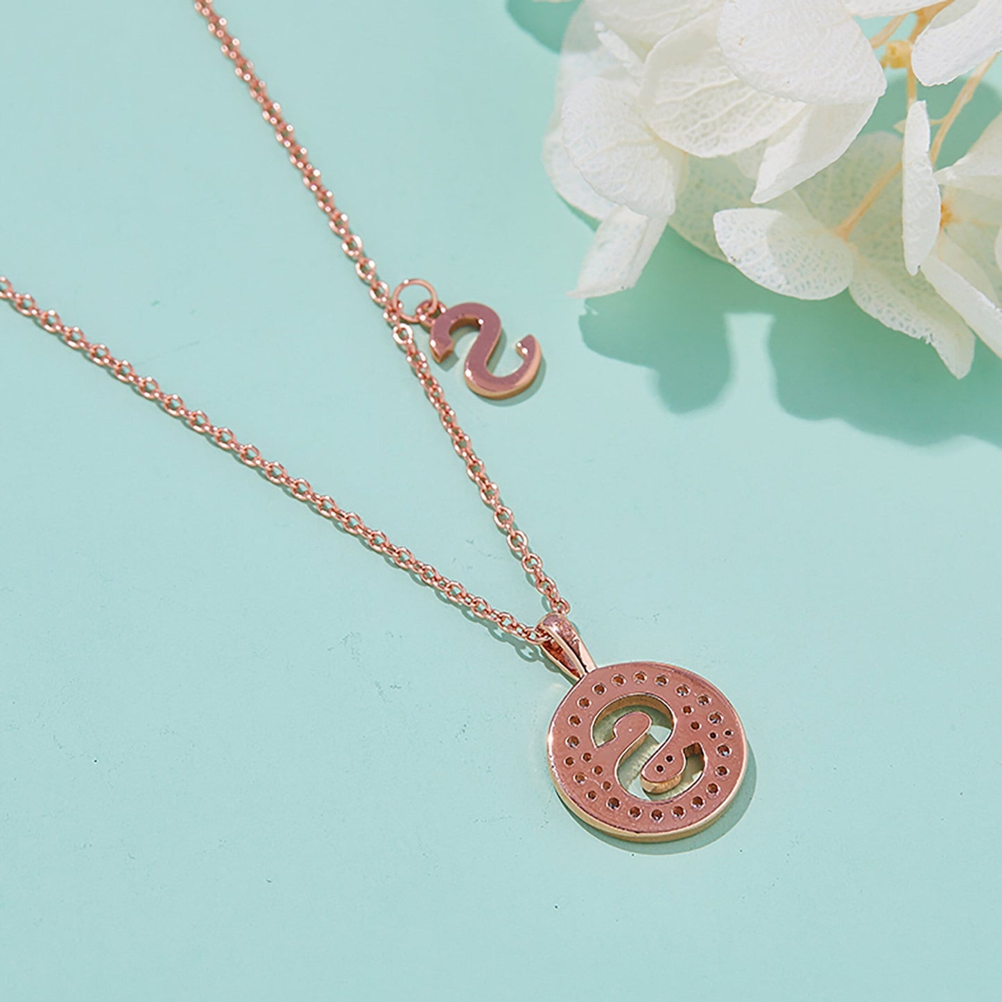 Customized "S" Letter Moissanite Diamond Necklace - farrellouise