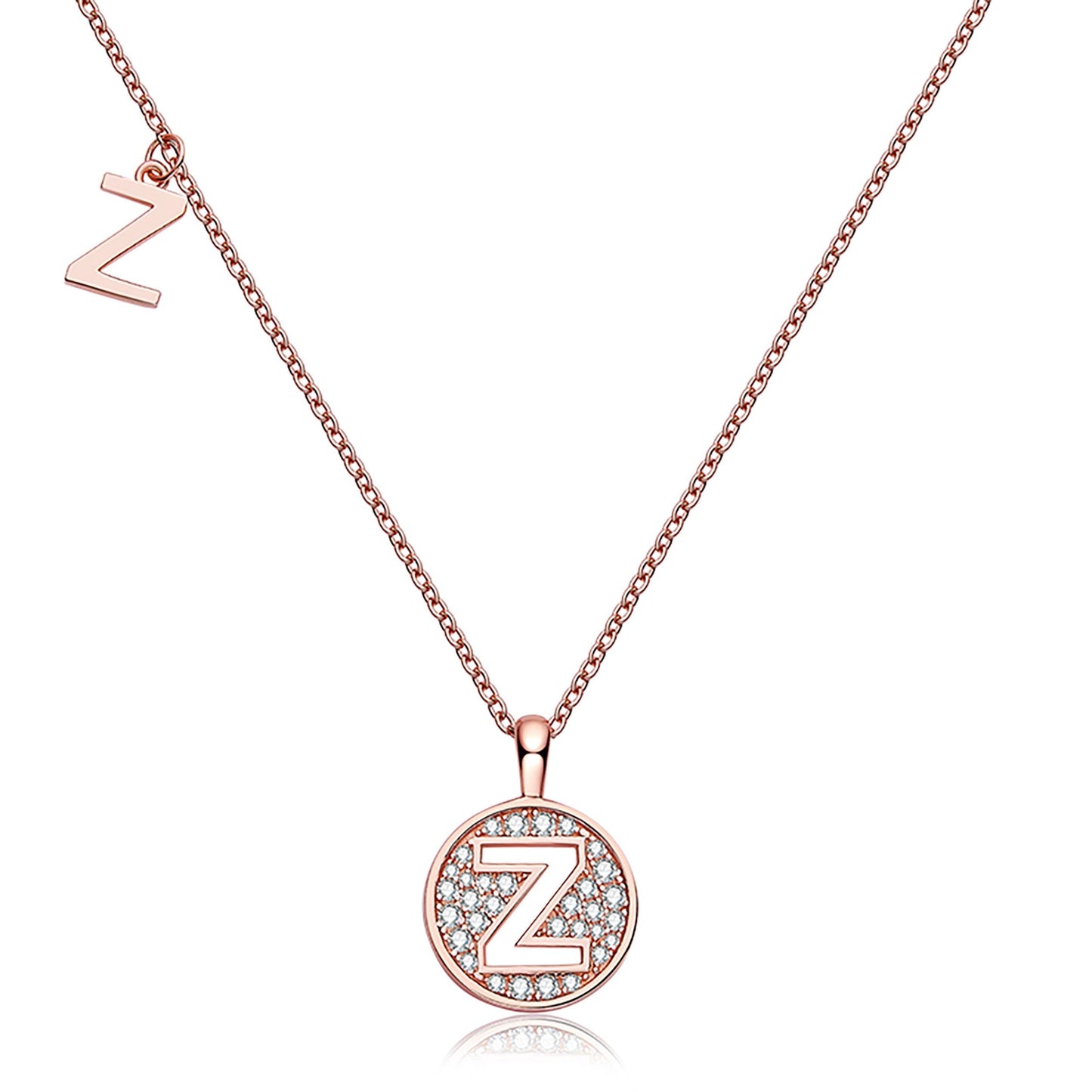 Customized "Z" Letter Moissanite Diamond Necklace - farrellouise