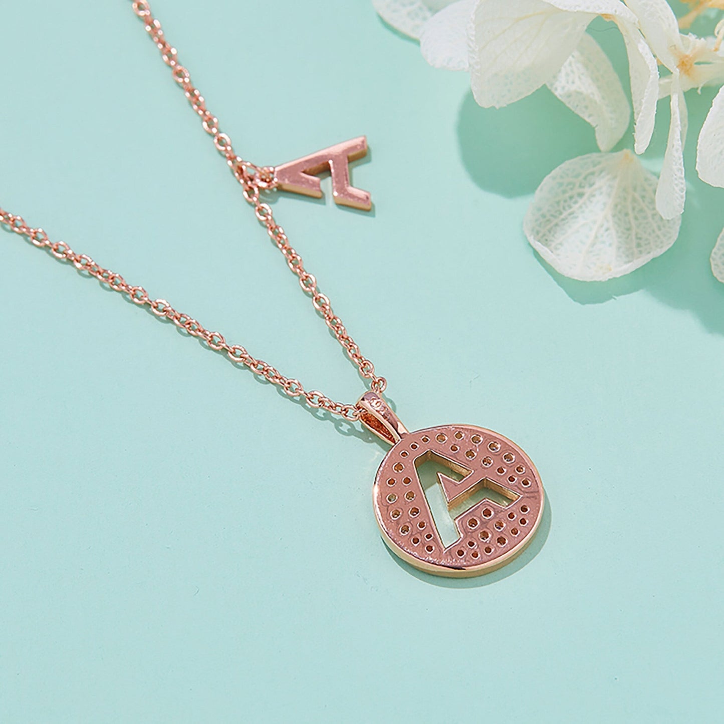 Customized "A" Letter Moissanite Diamond Necklace - farrellouise