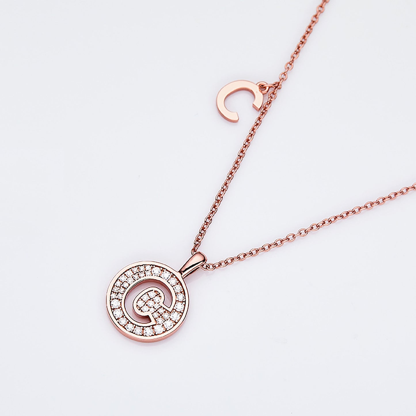 Customized "C" Letter Moissanite Diamond Necklace - farrellouise
