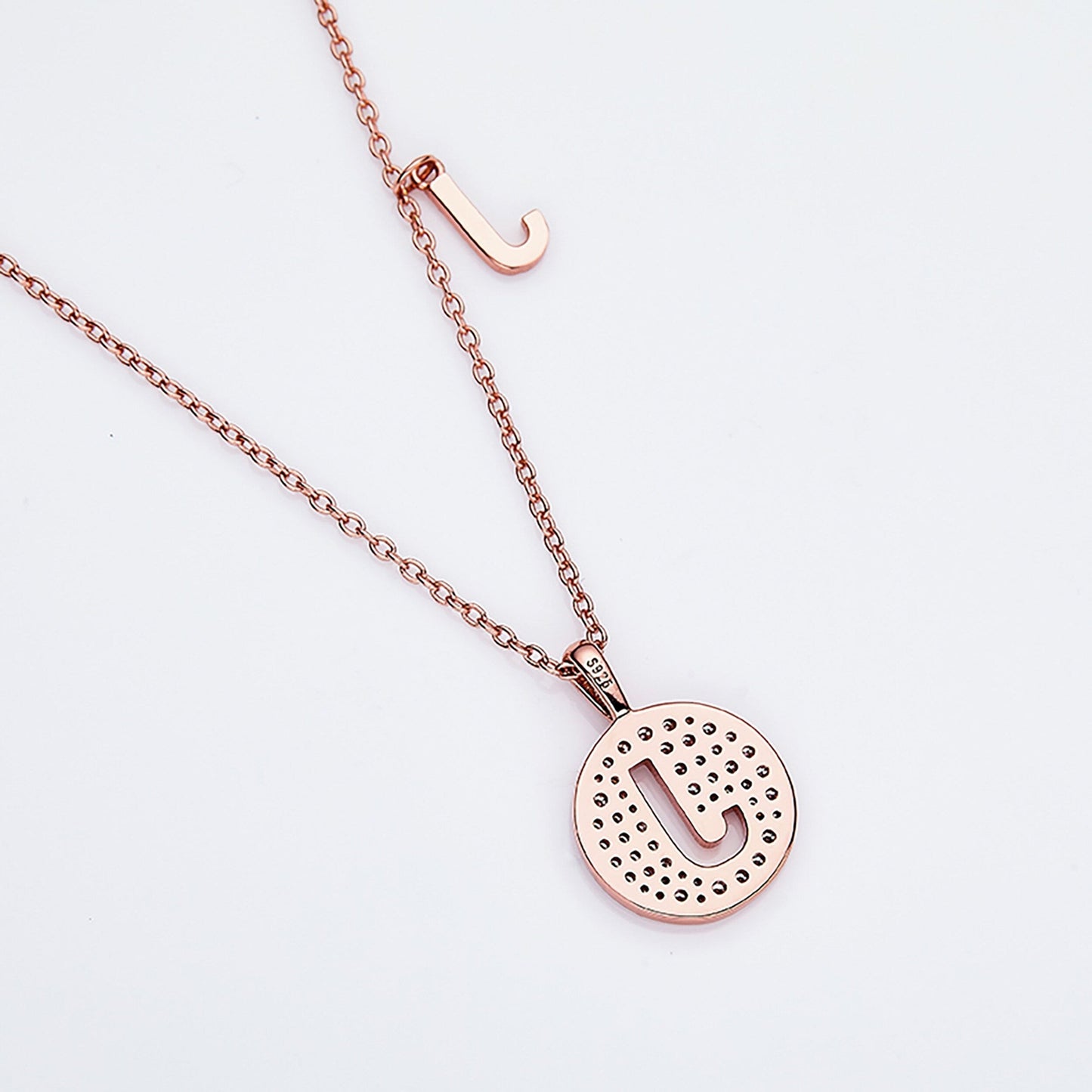 Customized "J" Letter Moissanite Diamond Necklace - farrellouise