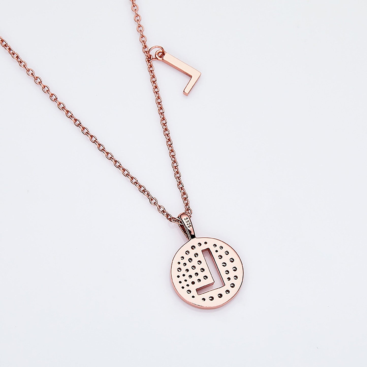 Customized "L" Letter Moissanite Diamond Necklace - farrellouise