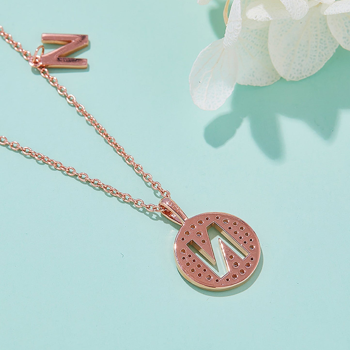 Customized "N" Letter Moissanite Diamond Necklace - farrellouise