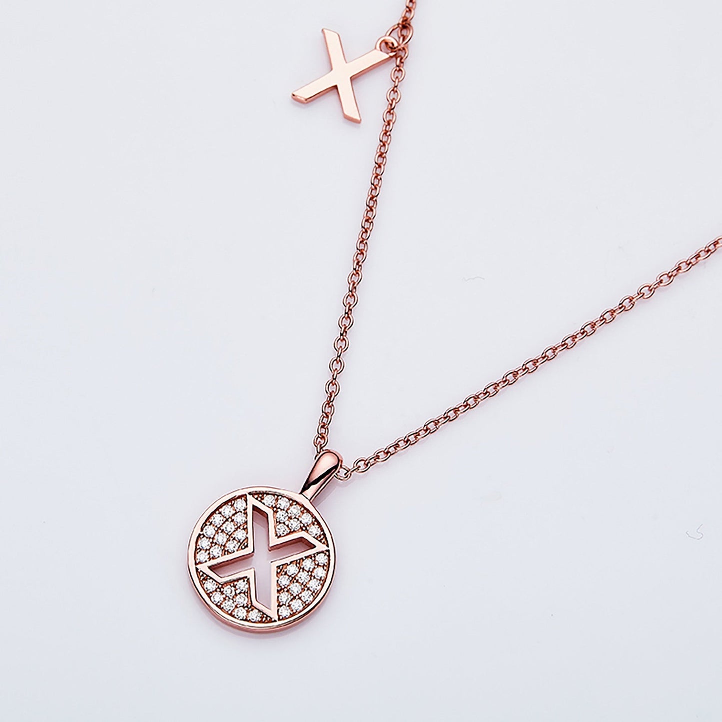 Customized "X" Letter Moissanite Diamond Necklace - farrellouise