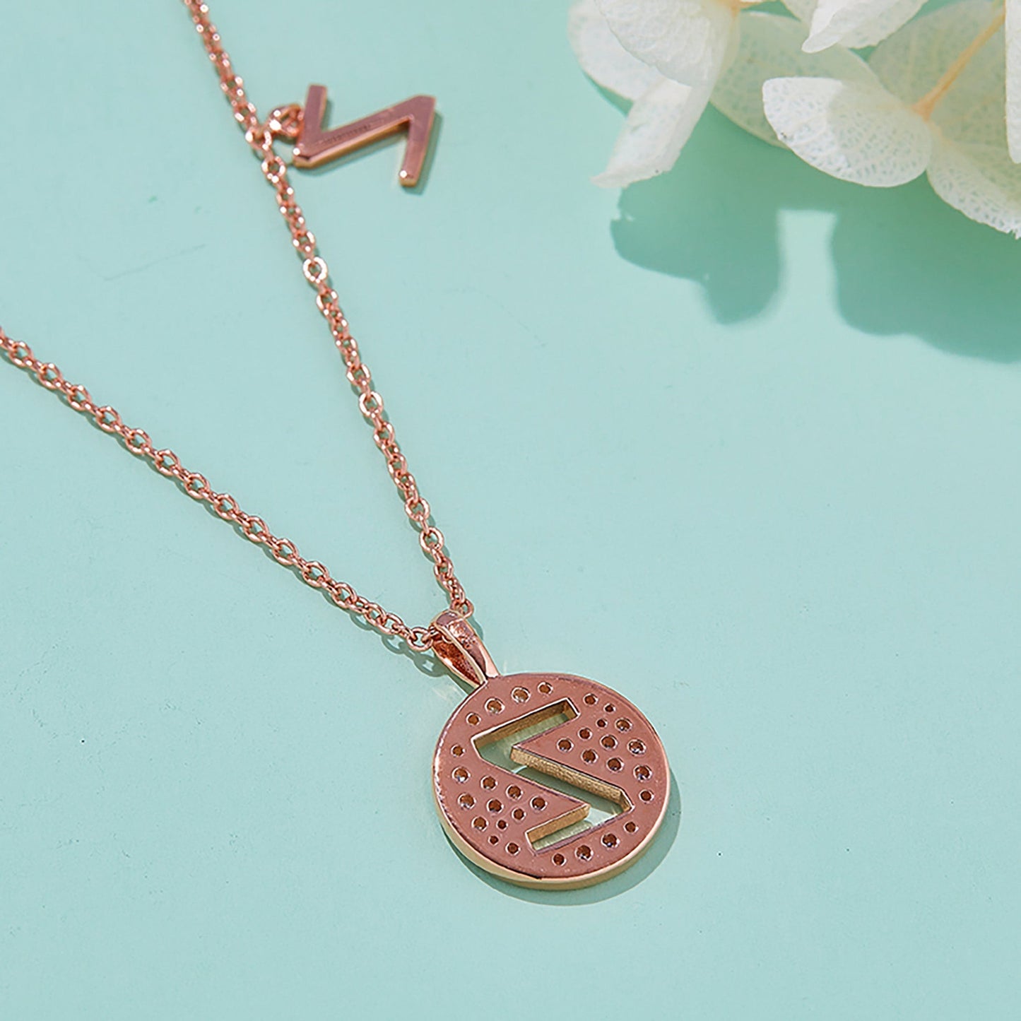Customized "Z" Letter Moissanite Diamond Necklace - farrellouise
