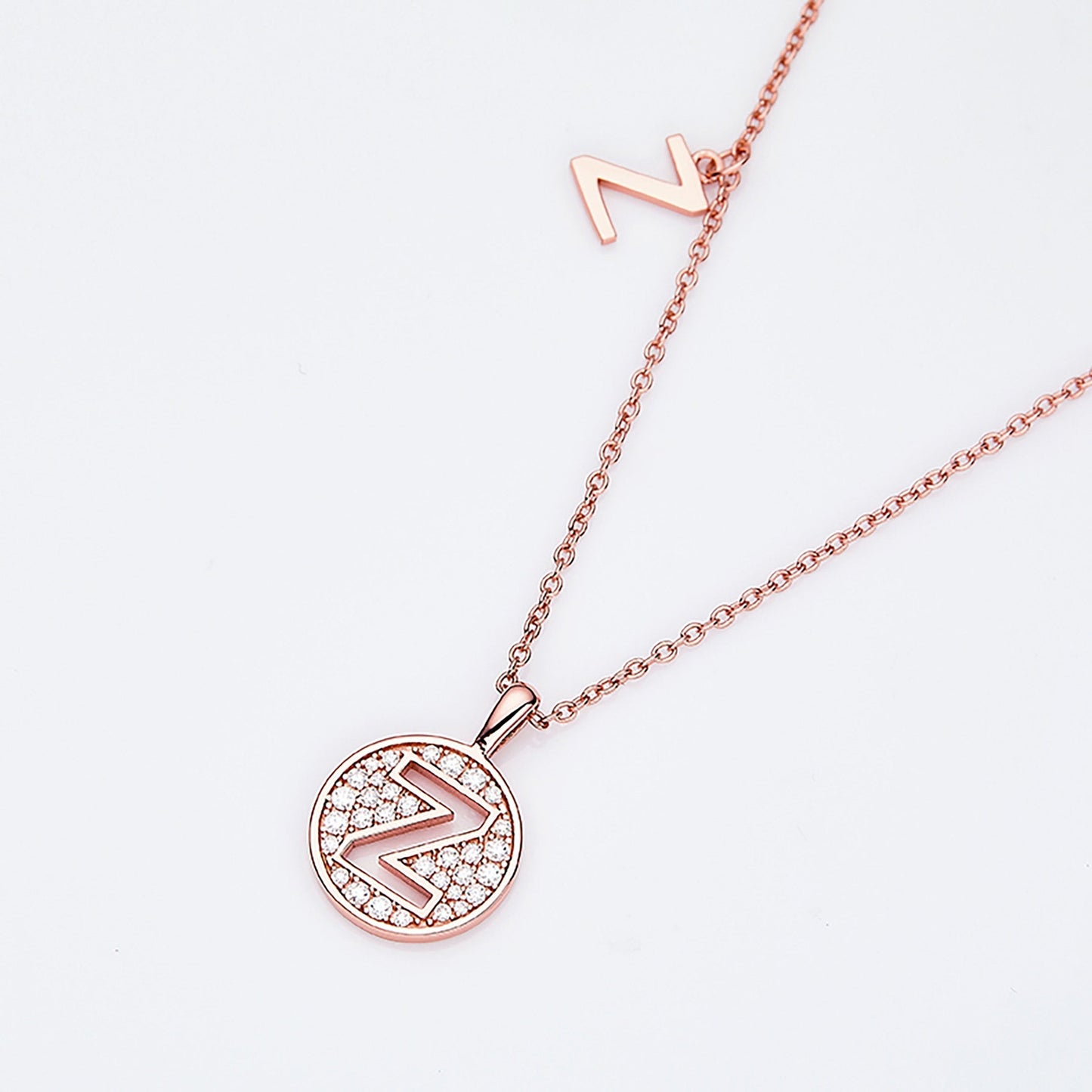 Customized "Z" Letter Moissanite Diamond Necklace - farrellouise