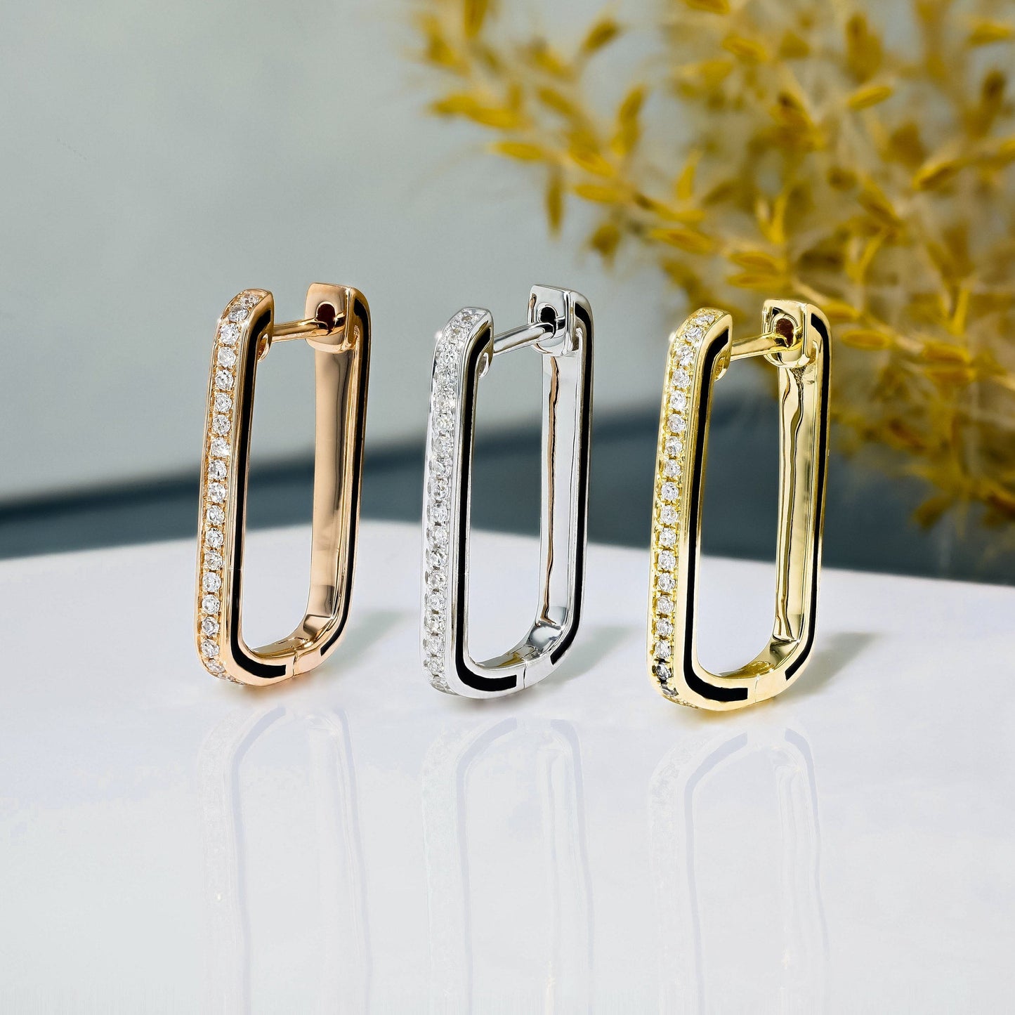 0.15 TCW Round Moissanite Diamond Hoop Earrings - farrellouise