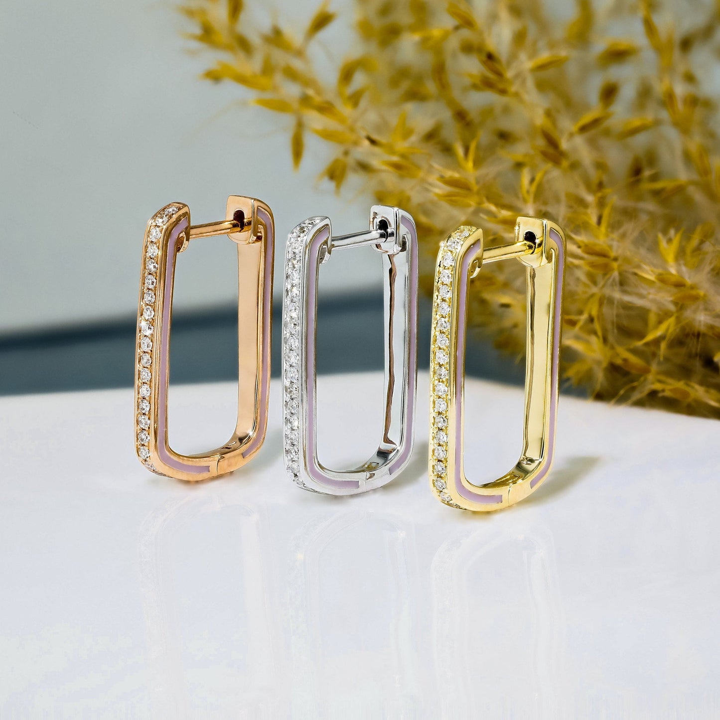 0.15 TCW Round Moissanite Diamond Hoop Earrings - farrellouise